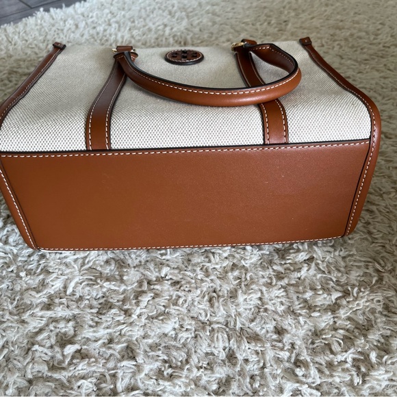 Tory Burch Brown and Cream Tote Bag - Picture 4 of 8